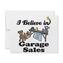 i believe in garage sales announcements