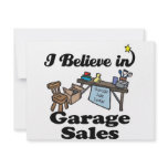 i believe in garage sales announcements