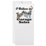 i believe in garage sales rack card