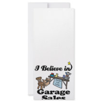i believe in garage sales rack card template