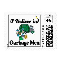 i believe in garbage men stamps