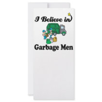i believe in garbage men full color rack card