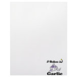 i believe in garlic customized letterhead