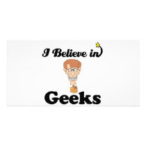 i believe in geeks photo card template