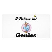 i believe in genies photo card template