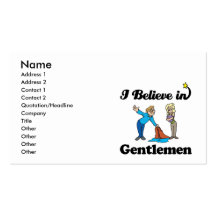 i believe in gentlemen business card