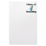 i believe in geocaching stationery