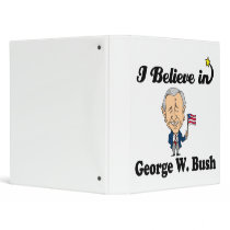 i believe in george w bush vinyl binder