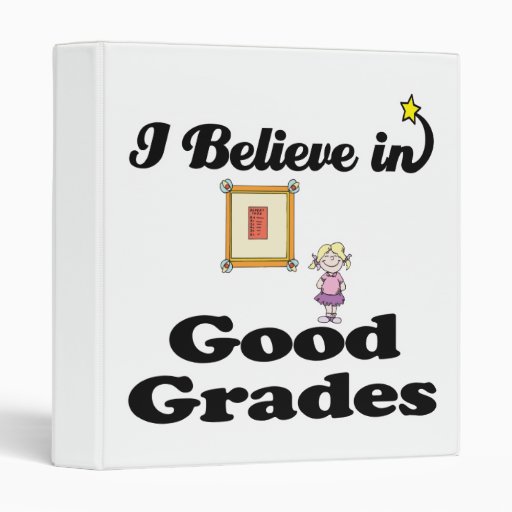 i believe in good grades vinyl binders
