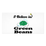 i believe in green beans photo cards