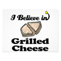 i believe in grilled cheese personalized invitation