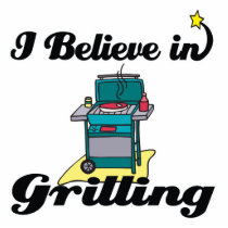 i believe in grilling photo sculpture