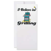 i believe in grilling customized rack card