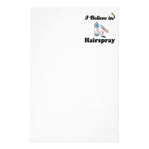 i believe in hairspray customized stationery
