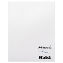 i believe in haiti letterhead design