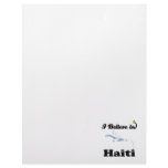 i believe in haiti letterhead design