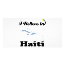i believe in haiti photo greeting card