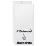 i believe in halberds full color rack card