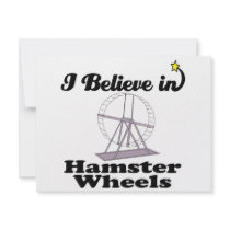 i believe in hamster wheels custom invitations