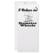 i believe in hamster wheels rack card
