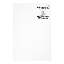 i believe in hamster wheels stationery design