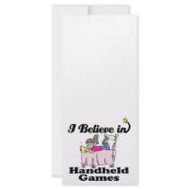 i believe in handheld games rack card