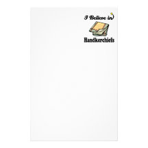 i believe in handkerchiefs stationery paper