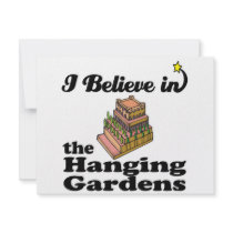 i believe in hanging gardens custom invitations