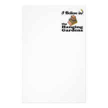i believe in hanging gardens stationery design