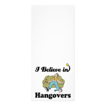 i believe in hangovers full color rack card