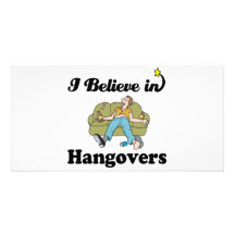 i believe in hangovers photo card template
