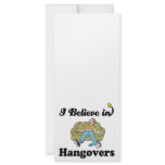 i believe in hangovers full color rack card