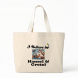 i believe in hansel and gretel tote bags
