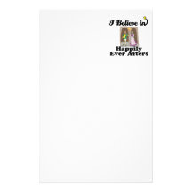 i believe in happily ever afters custom stationery