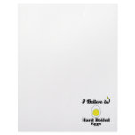 i believe in hard boiled eggs customized letterhead