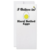 i believe in hard boiled eggs custom rack cards