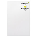 i believe in hard boiled eggs stationery