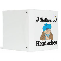 i believe in headaches 3 ring binder