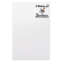 i believe in headless horseman stationery