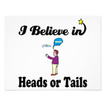 i believe in heads or tails personalized invites
