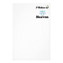 i believe in heaven customized stationery