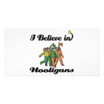 i believe in hooligans personalized photo card