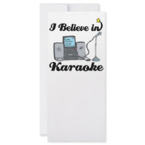 i believe in karaoke full color rack card