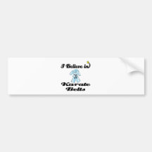 i believe in karate belts bumper stickers