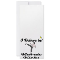 i believe in karate kicks rack card