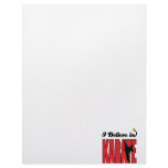 i believe in karate letterhead design