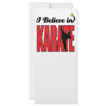 i believe in karate personalized rack card