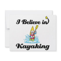 i believe in kayaking personalized invitation