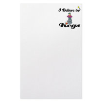 i believe in kegs customized stationery