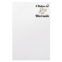 i believe in kernels personalized stationery